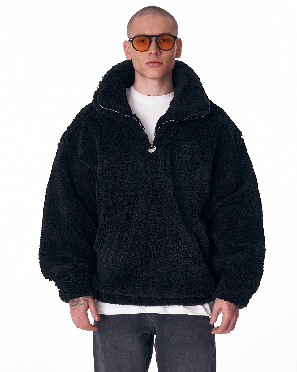 Sweat à Demi-Zip Borg pour Hommes | Martin Valen