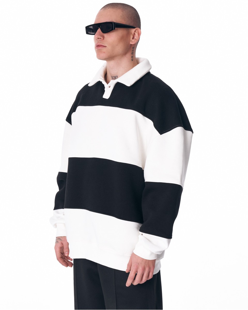 Felpa Oversize Stile Street Con Righe | Martin Valen 2