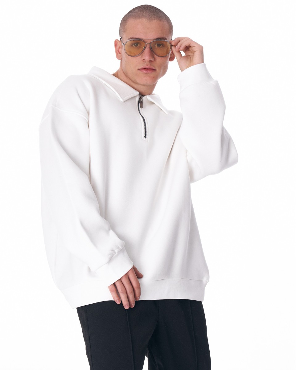 Valicia Martin Valen Oversized Basic Half Zip Sweatshirt