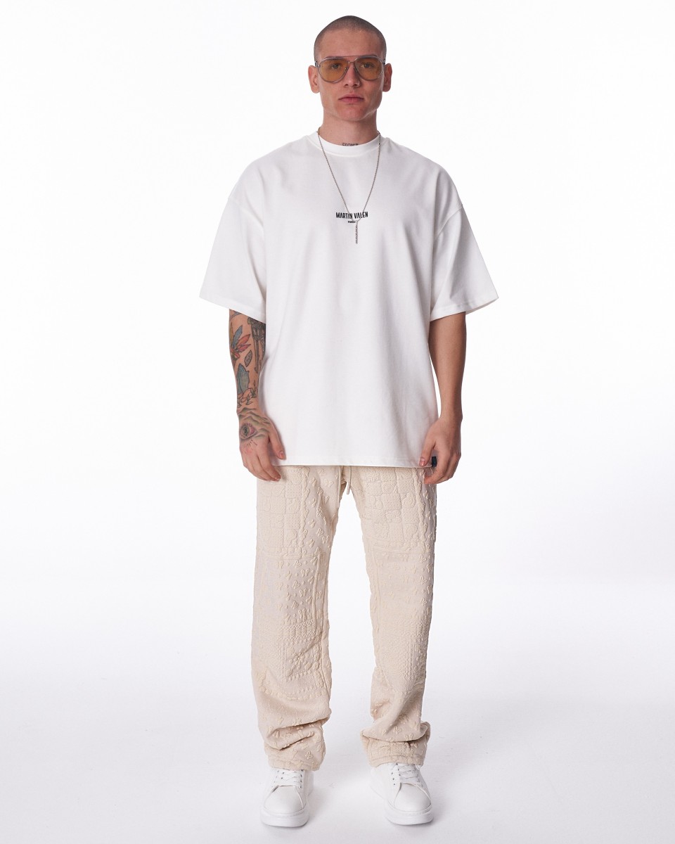 Completo bianco e beige