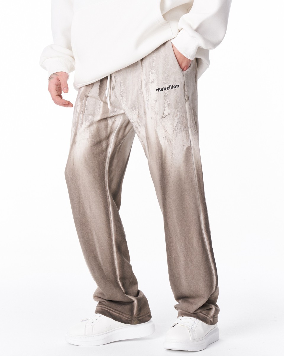 Rebellion Jogger Oversize Tie Dye en Beige | Martin Valen