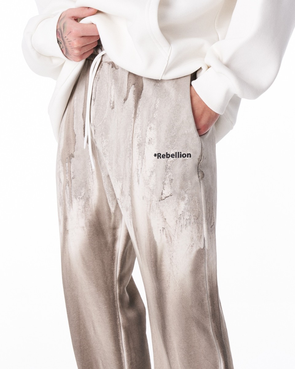 Rebellion Jogger Oversize Tie Dye en Beige | Martin Valen
