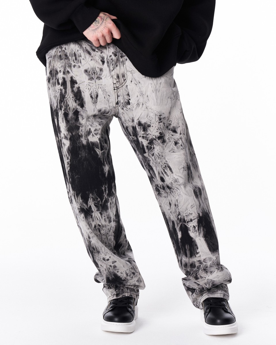 Jogger com Tie-Dye Bicolor Preto e Branco | Martin Valen