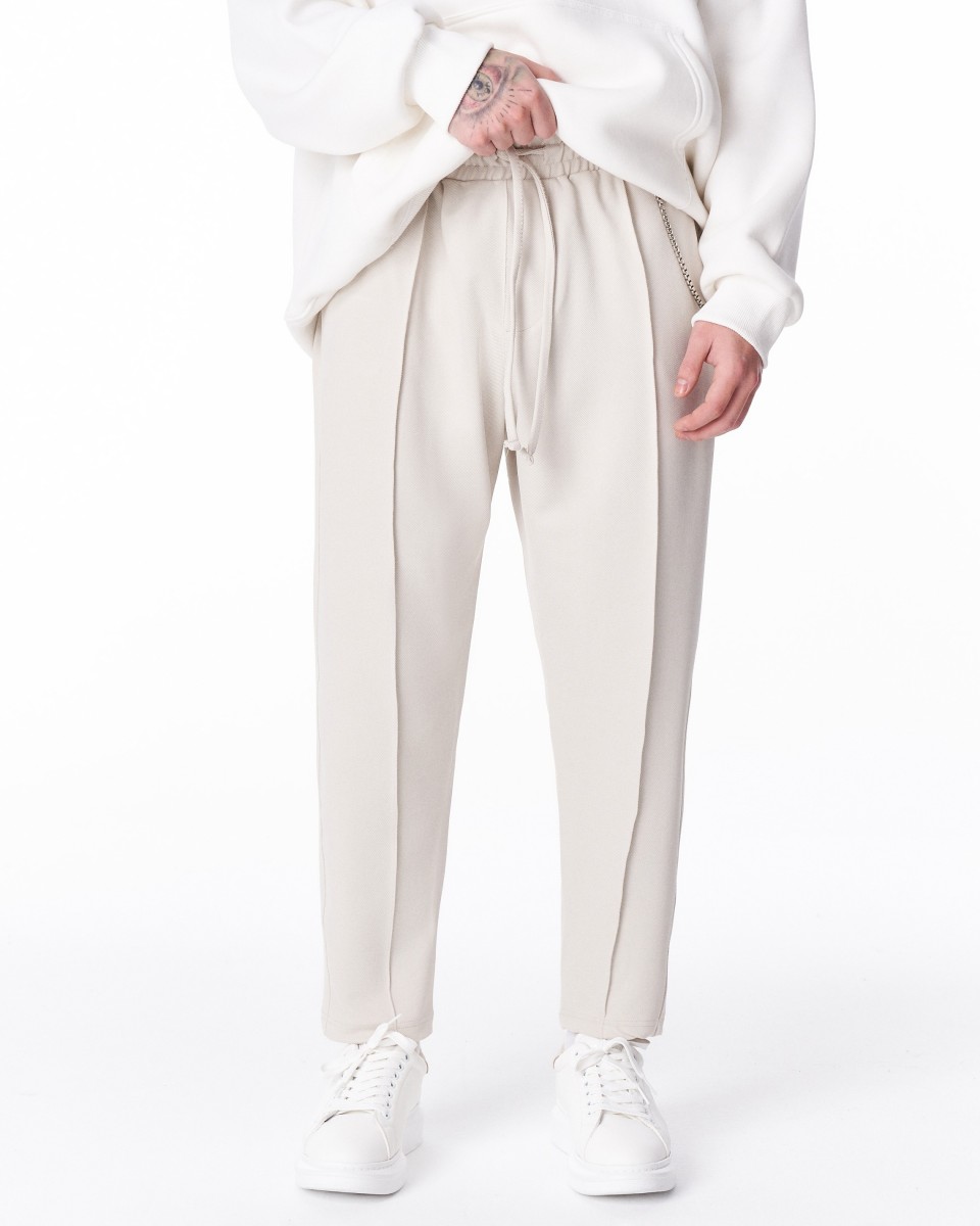Pantaloni da Uomo Relaxed Fit con Dettaglio di Catena in Acciaio