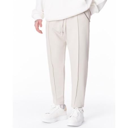 Pantalon Relax Fit avec Détail en Chaîne en Acier