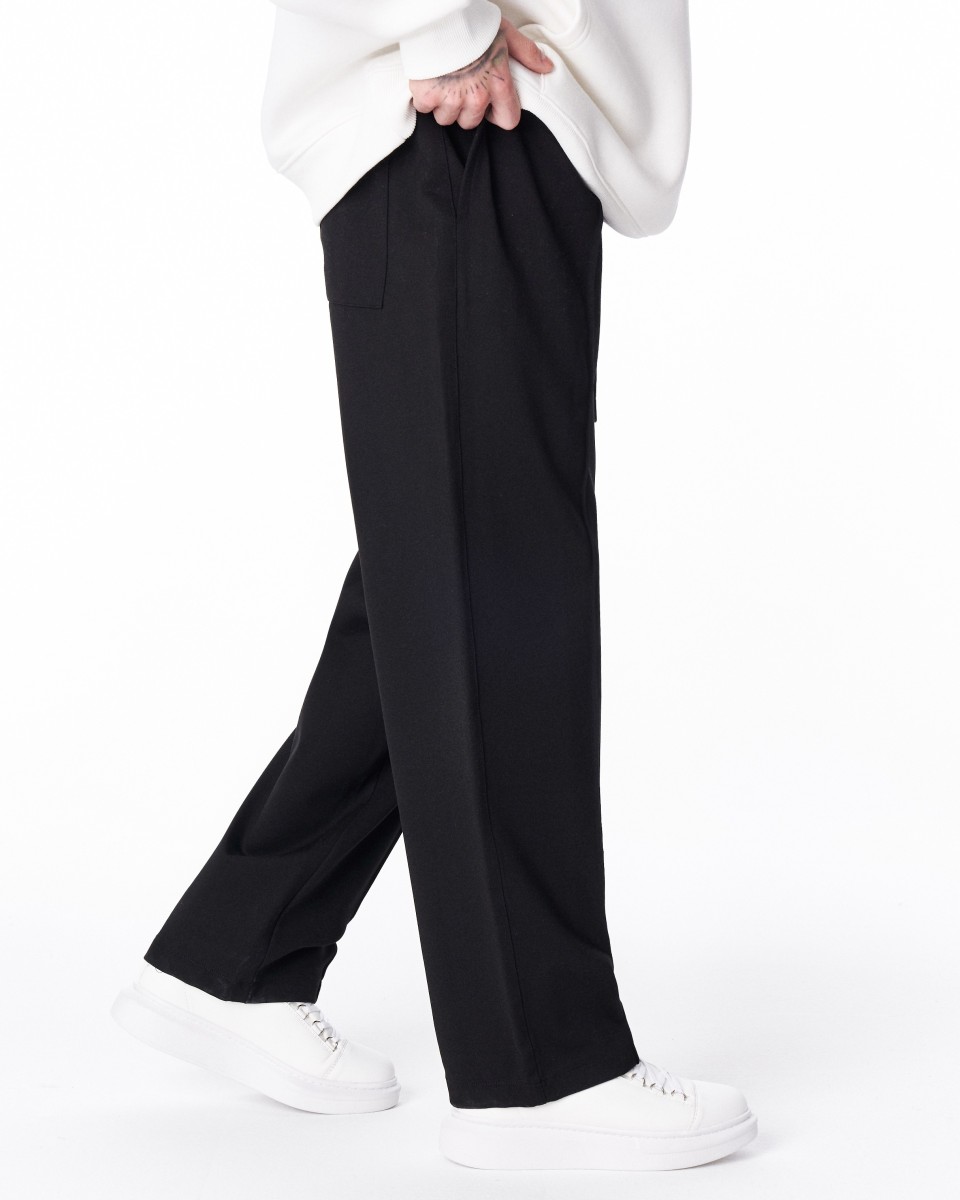 Heren Losvallende Sweatpants in Zwart | Martin Valen