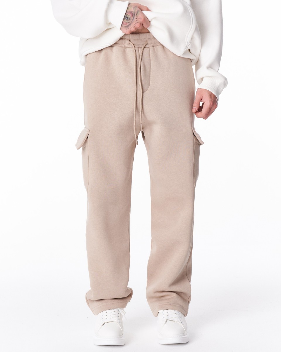 Pantaloni da Uomo in Pile con Tasche Cargo | Martin Valen