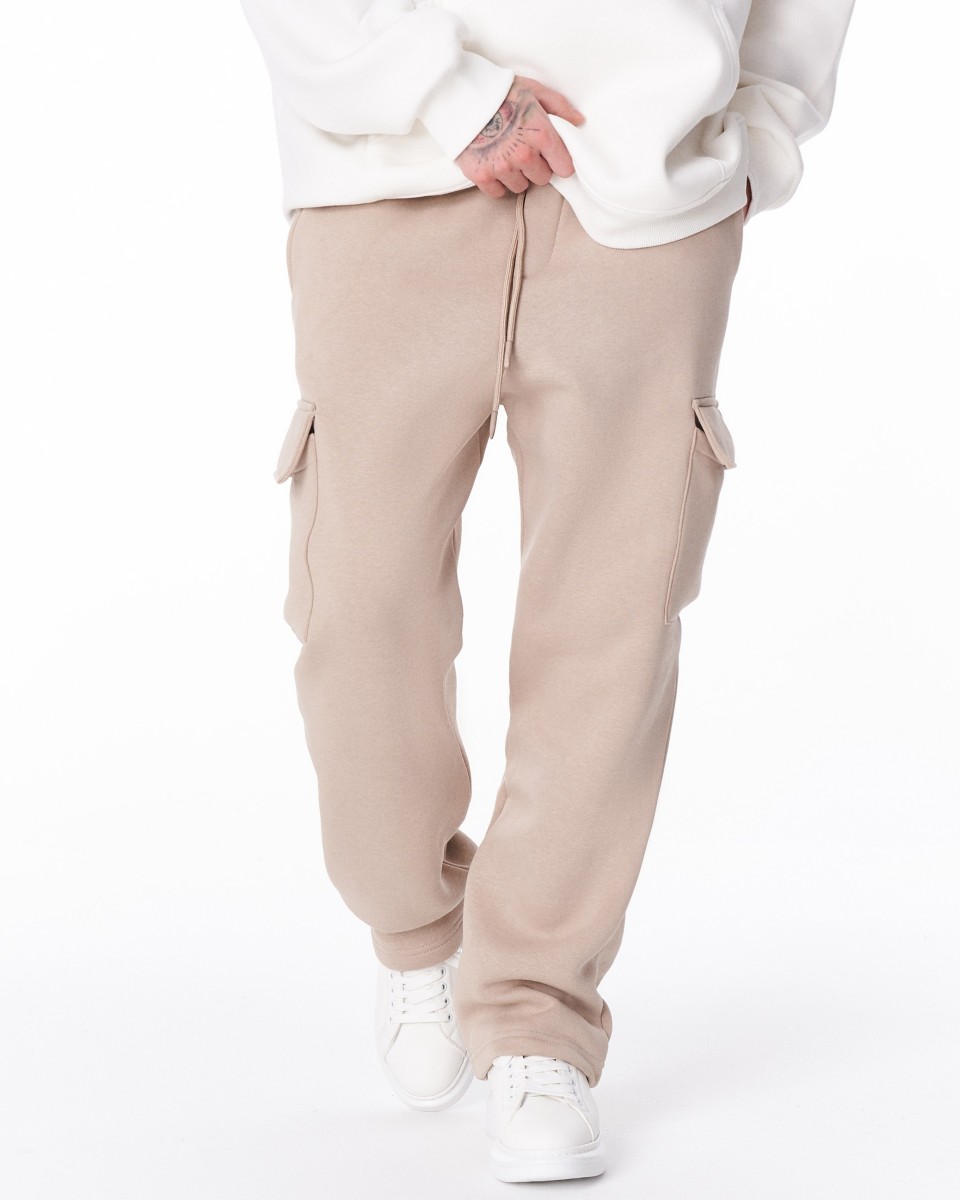 Pantaloni da Uomo in Pile con Tasche Cargo | Martin Valen