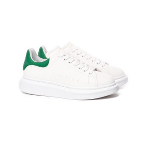 Hype Sole Sneakers in White-Partial Green | Martin Valen