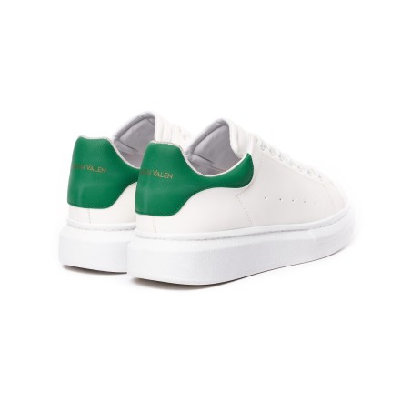 Hype Sole Sneakers in White-Partial Green | Martin Valen