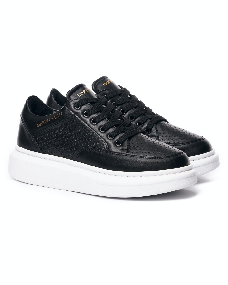 Herren Sneakers atmungsaktive Schuhe in schwarz | Martin Valen 2