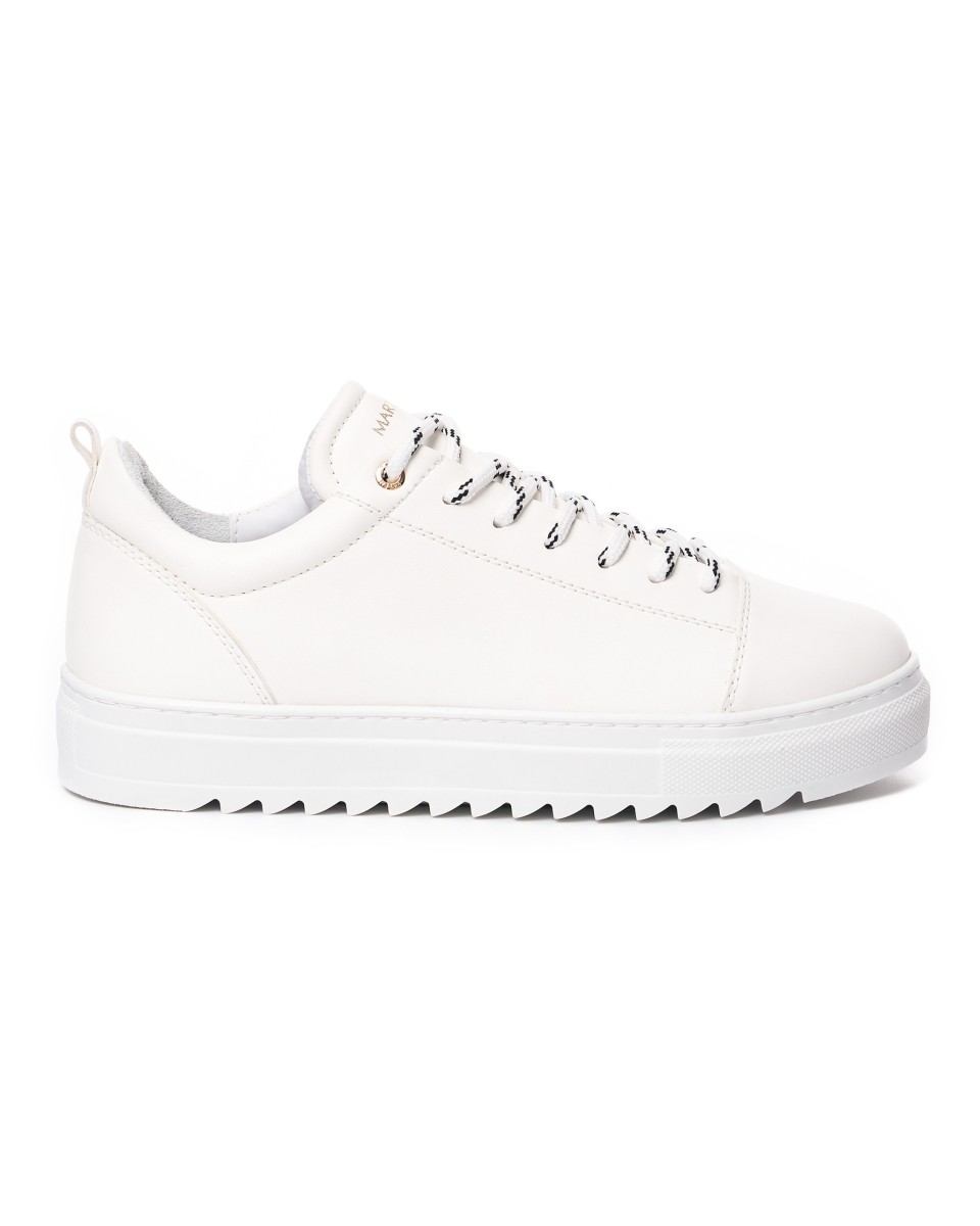 Hombre Bajo-Top Sneakers en Blanco Total | Martin Valen