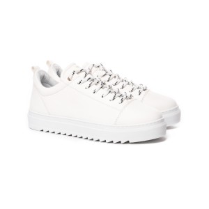 Hombre Bajo-Top Sneakers en Blanco Total | Martin Valen