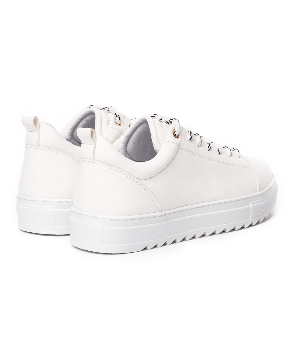 Hombre Bajo-Top Sneakers en Blanco Total | Martin Valen