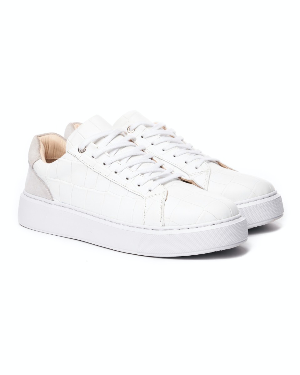Urban Casual Leder Turnschuhe Schwarz Weiß | Martin Valen 2