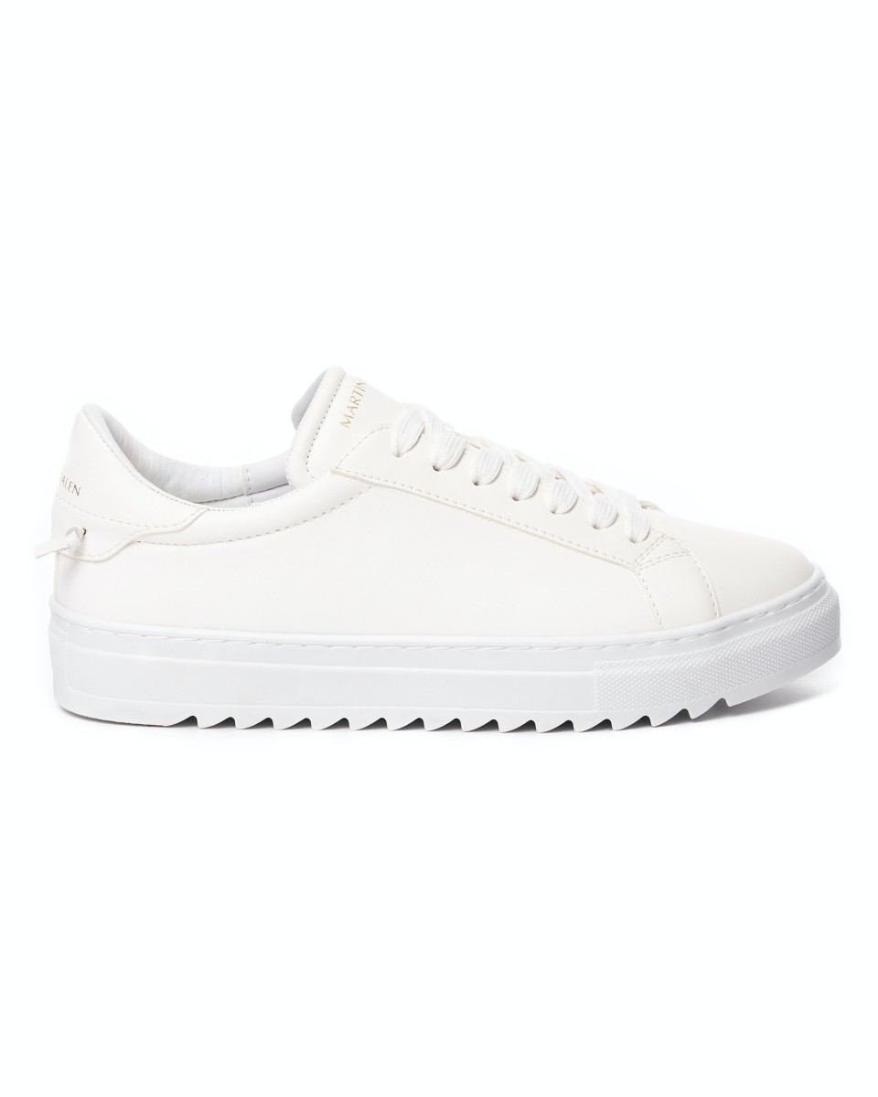 Heren Low Top Sneakers Schoenen Wit | Martin Valen 2