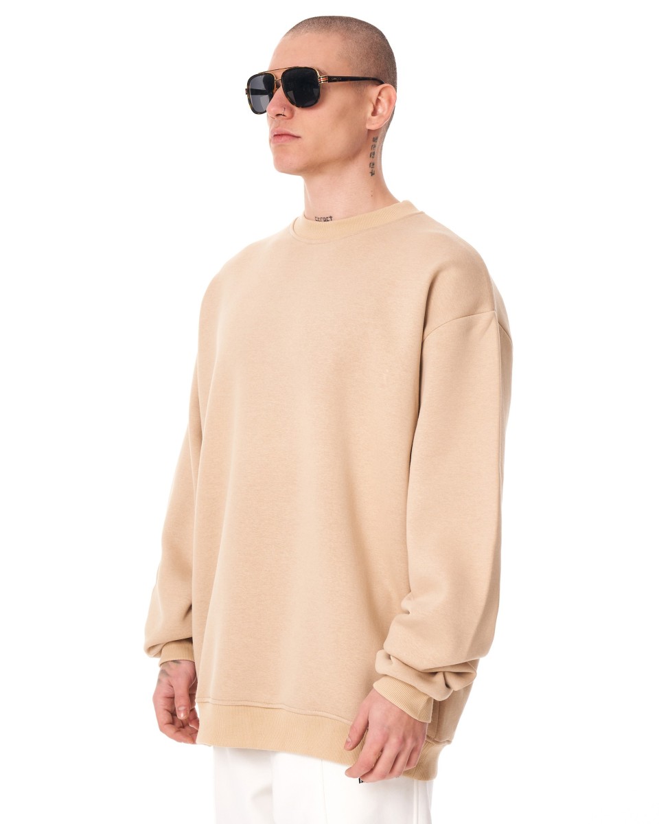Felpa oversize da uomo X-Mark Crema | Martin Valen
