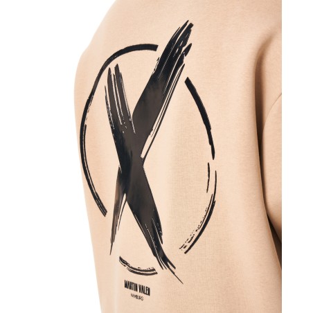 Felpa oversize da uomo X-Mark Crema | Martin Valen