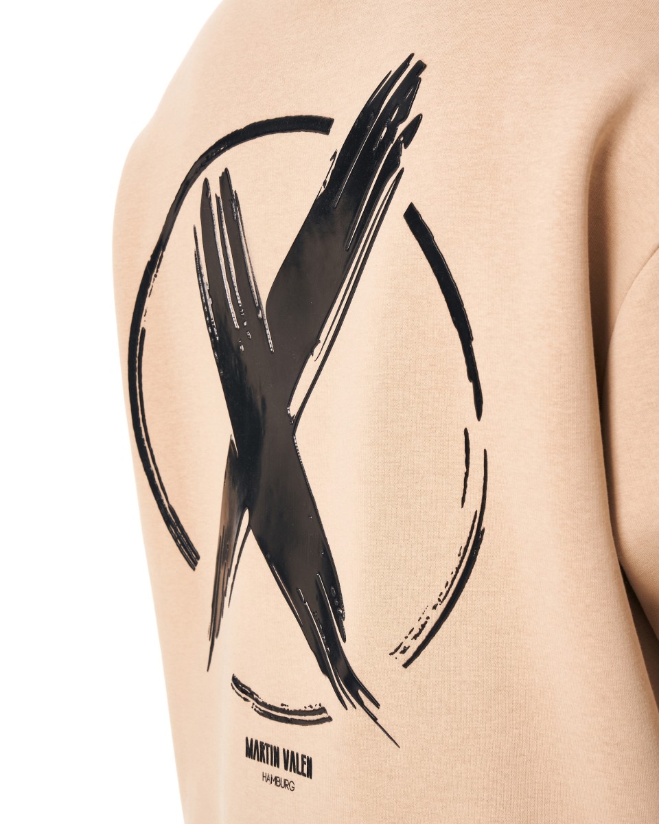Felpa oversize da uomo X-Mark Crema | Martin Valen