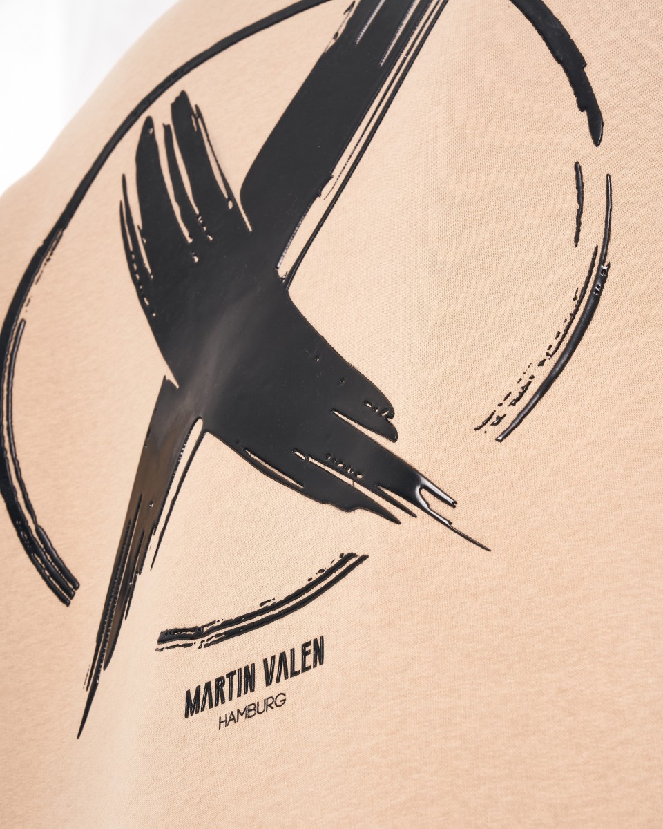 Felpa oversize da uomo X-Mark Crema | Martin Valen