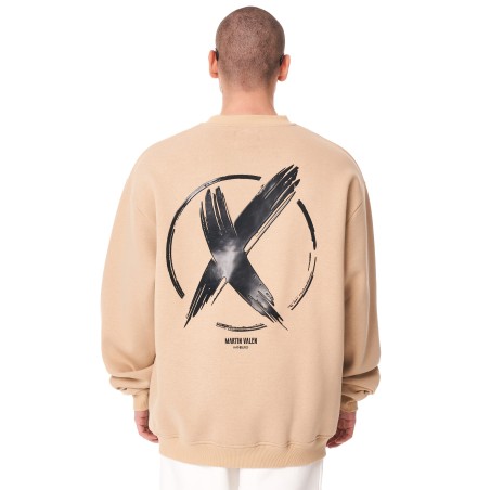 Felpa oversize da uomo X-Mark Crema | Martin Valen
