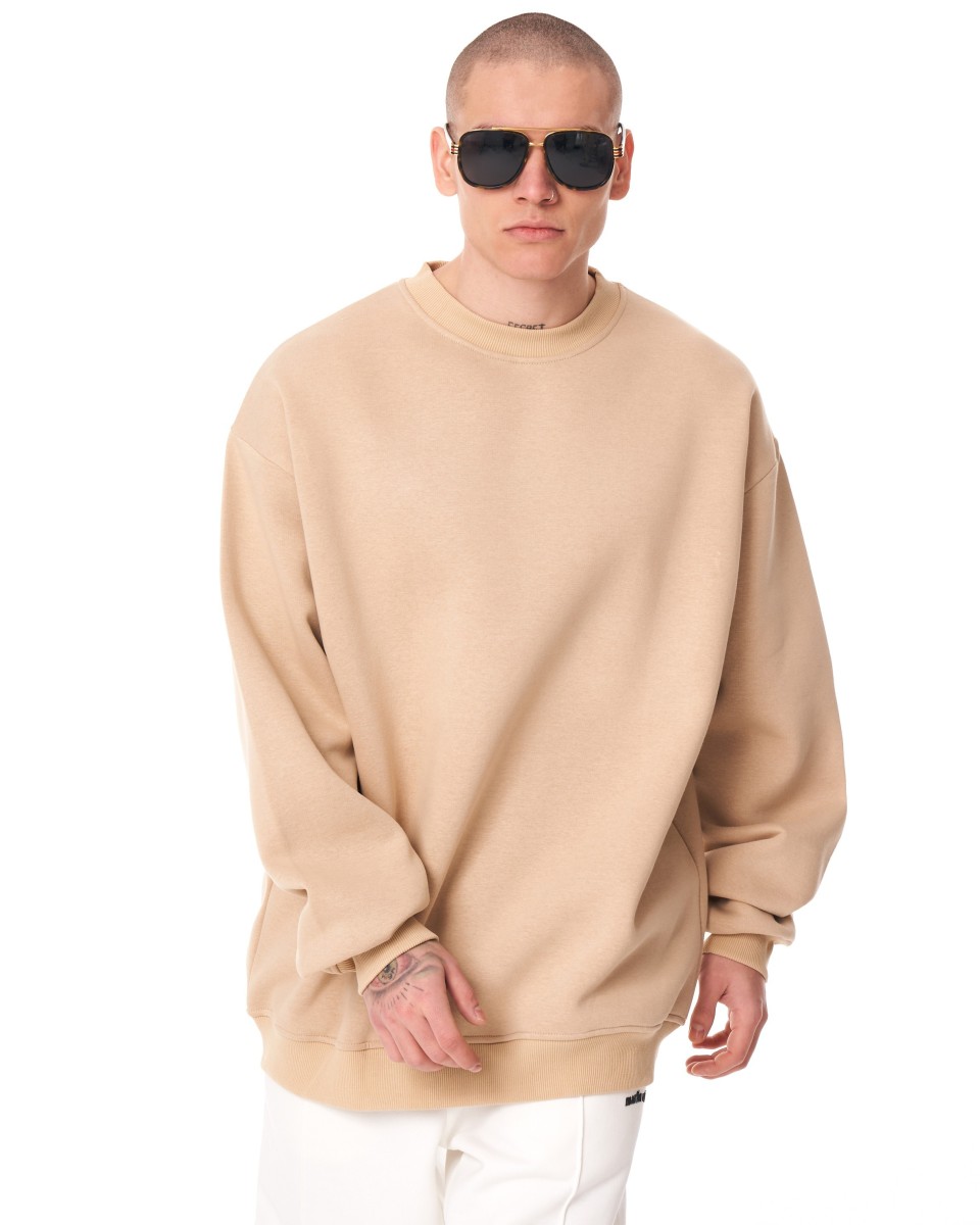 Felpa oversize da uomo X-Mark Crema | Martin Valen