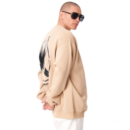 Felpa oversize da uomo X-Mark Crema | Martin Valen