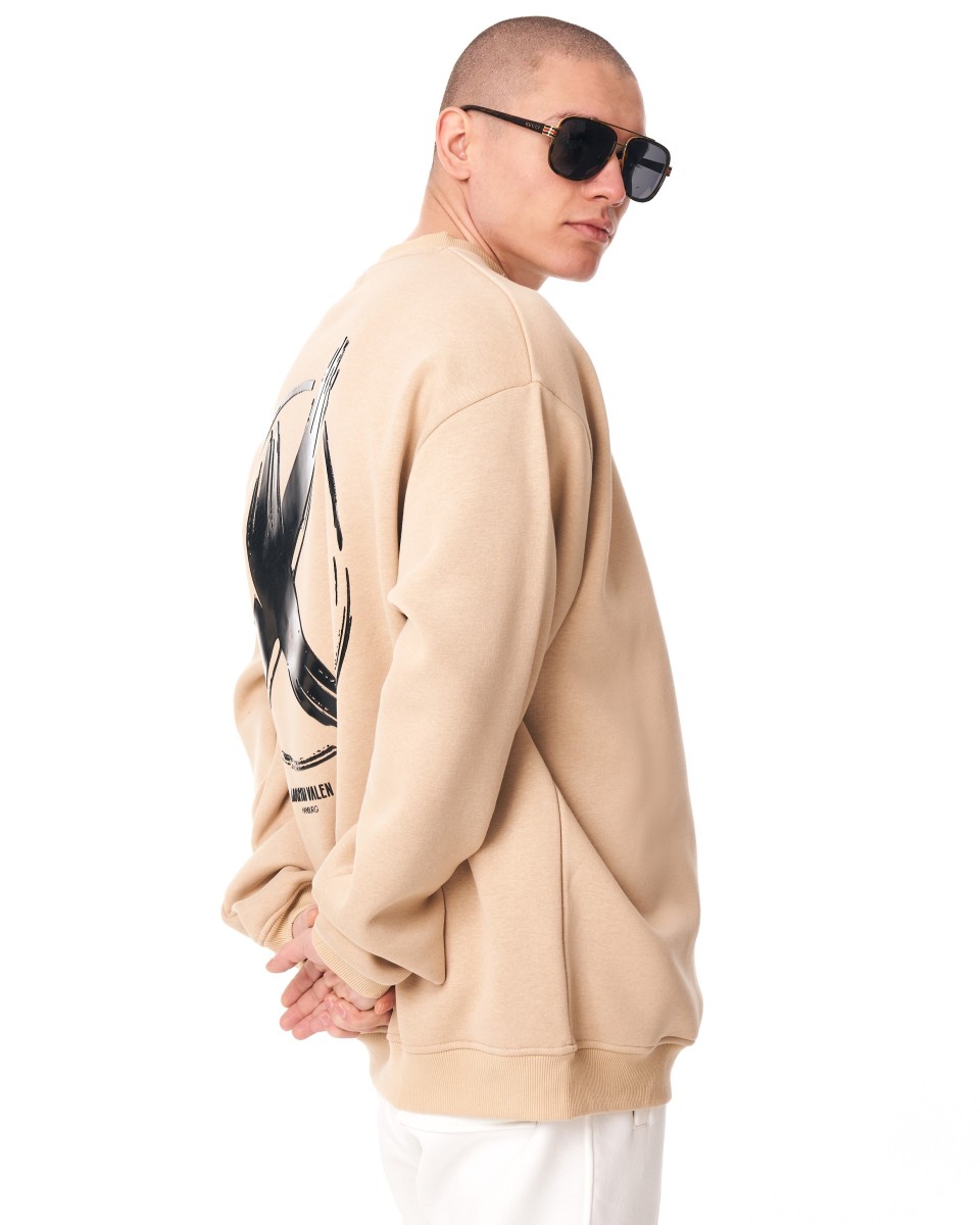 Felpa oversize da uomo X-Mark Crema | Martin Valen