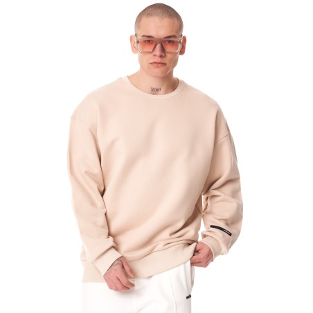 Sweatshirt Bege Básica Oversized para Homens | Martin Valen