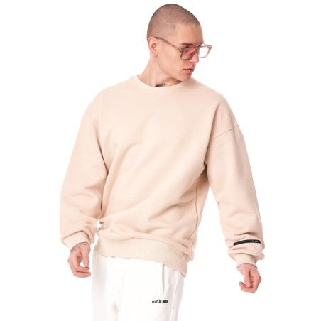 Sweatshirt Bege Básica Oversized para Homens | Martin Valen