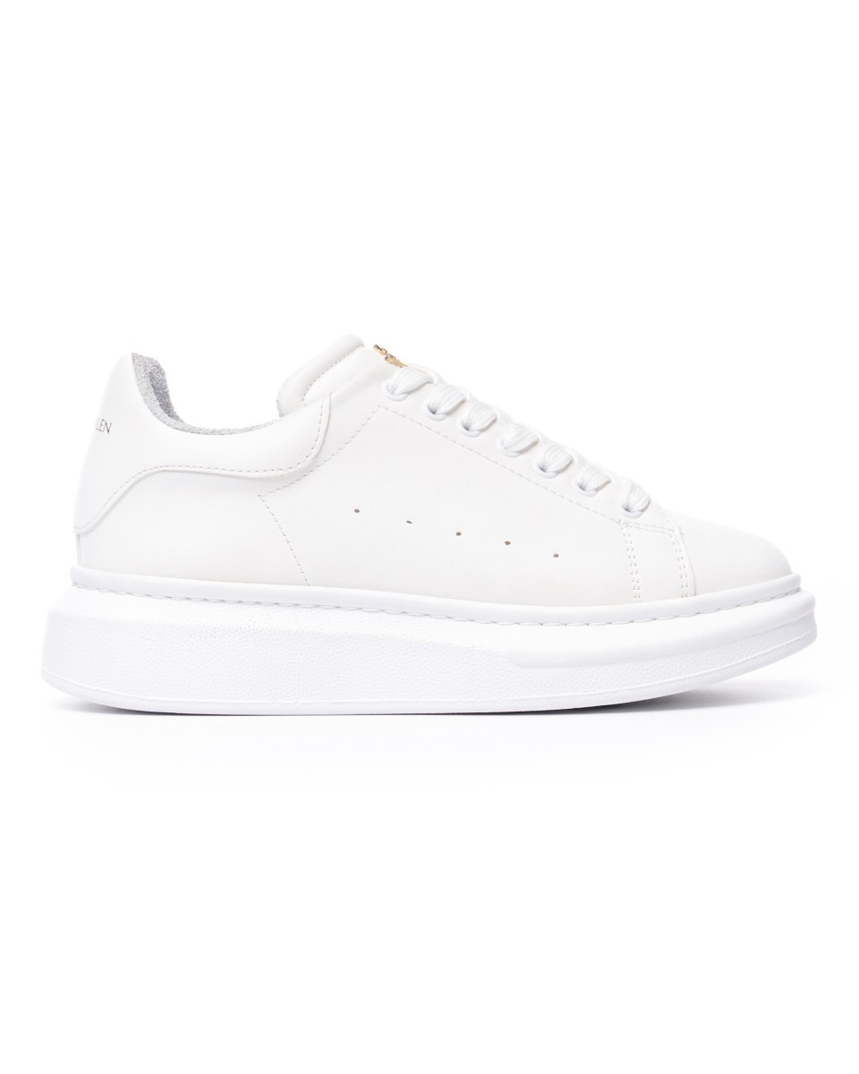 Zapatillas de Hombre con Suela Alta Coronada Blanco