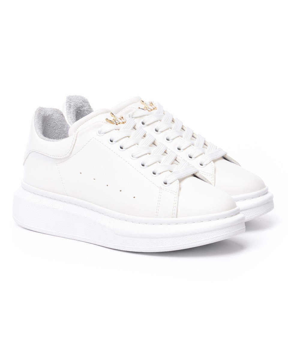 Zapatillas de Hombre con Suela Alta Coronada Blanco 2