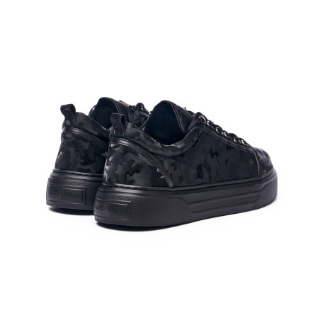 Tênis Casual Masculino Sneakers Coroa Camuflado Preto | Martin Valen