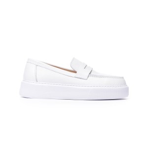 Chunky Loafers Masculinos em Branco