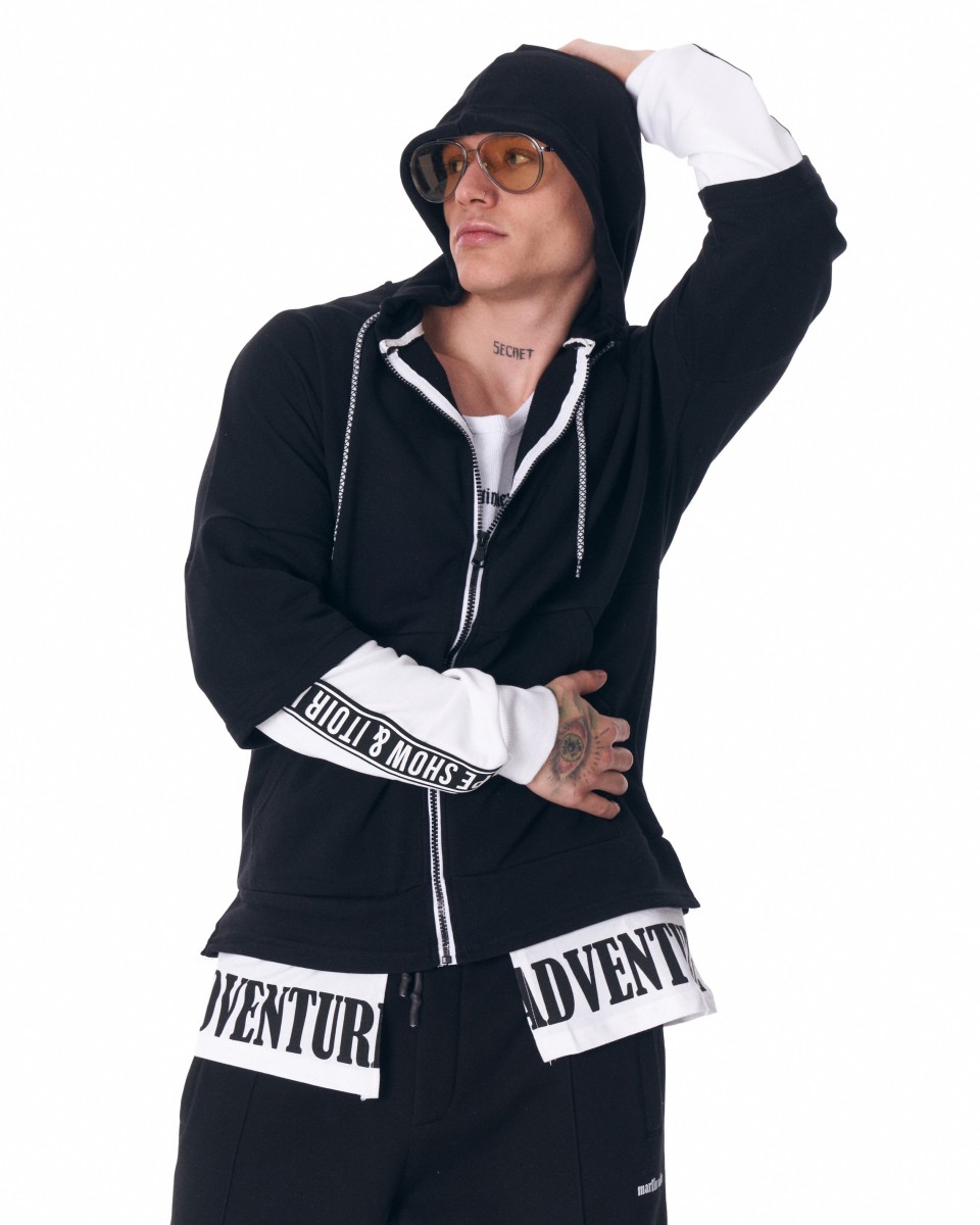 Bicolor Cardigan in Oversized mit Reißverschluss | Martin Valen