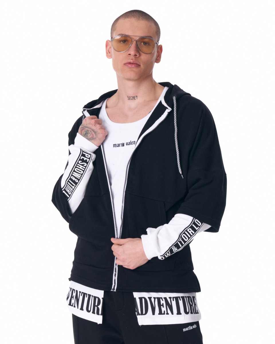 Cardigan Oversize Bicolore con Cerniera | Martin Valen