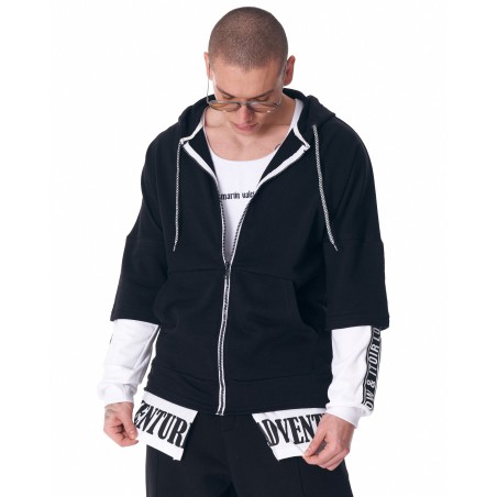 Cardigan Oversize Bicolore con Cerniera | Martin Valen