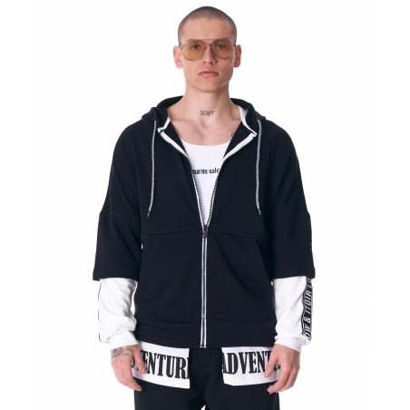 Casaco de Malha Bicolor de Oversized com Fecho de Correr | Martin Valen