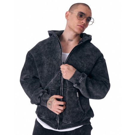 Urban Style Washed Anthracite Tracksuit with Zipper | Martin Valen