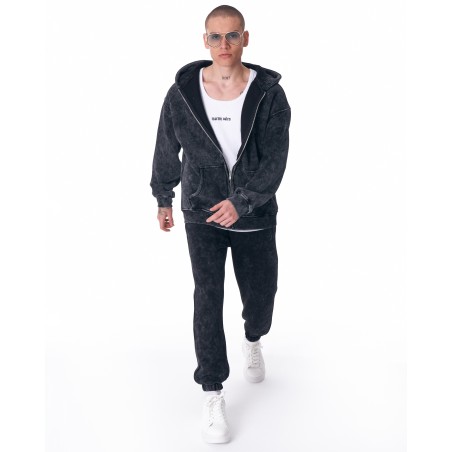Urban Style Washed Anthracite Tracksuit with Zipper | Martin Valen