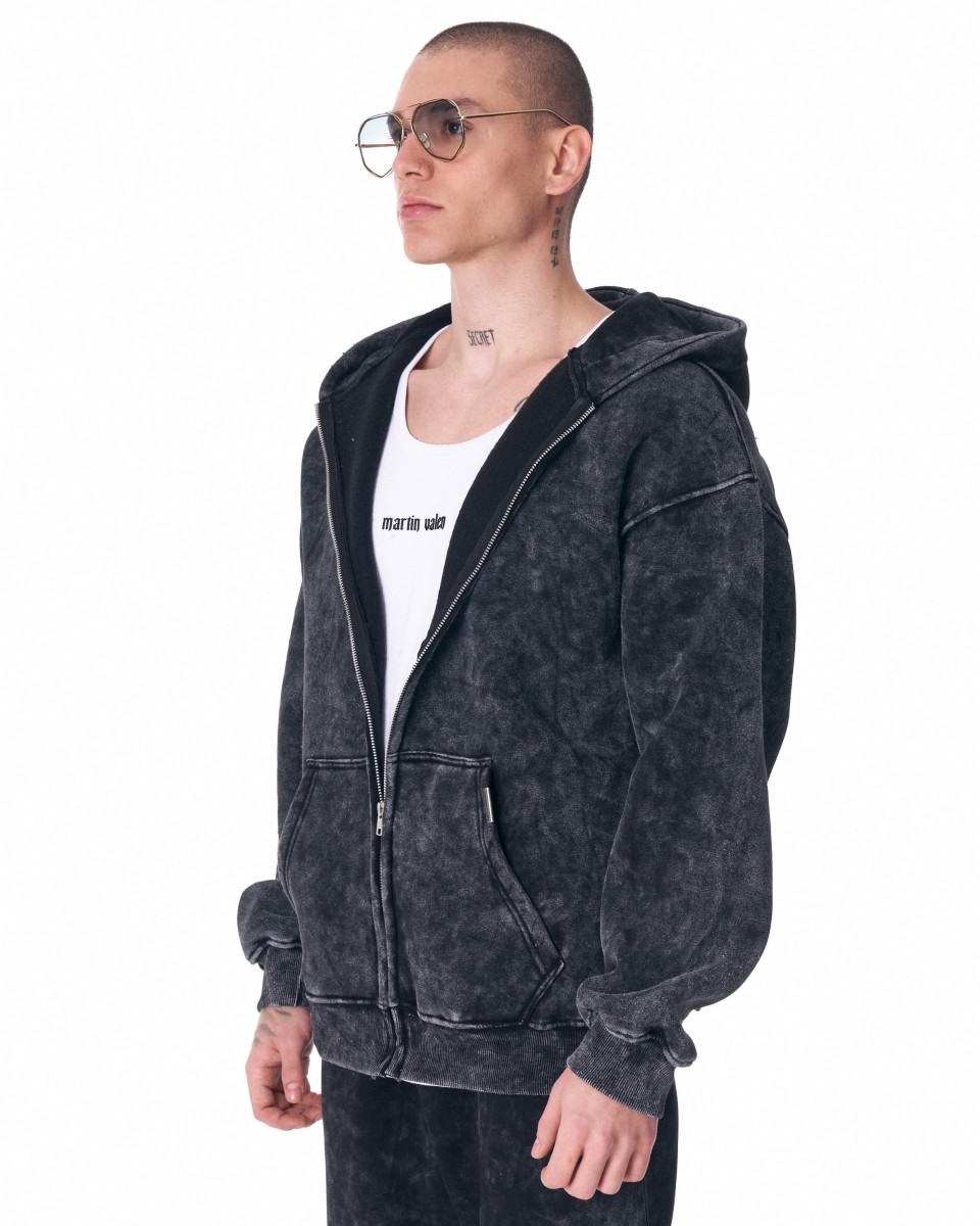 Urban Style gewassen Antraciet Trainingspak met Rits | Martin Valen