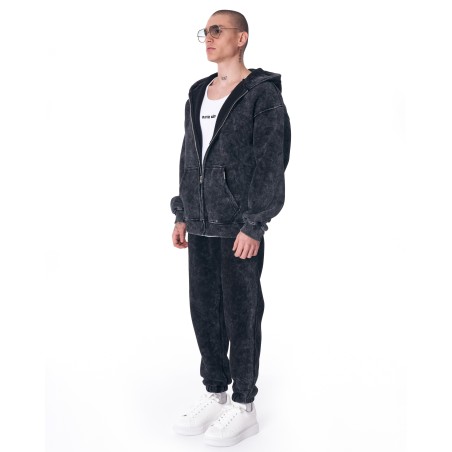 Urban Style Washed Anthracite Tracksuit with Zipper | Martin Valen