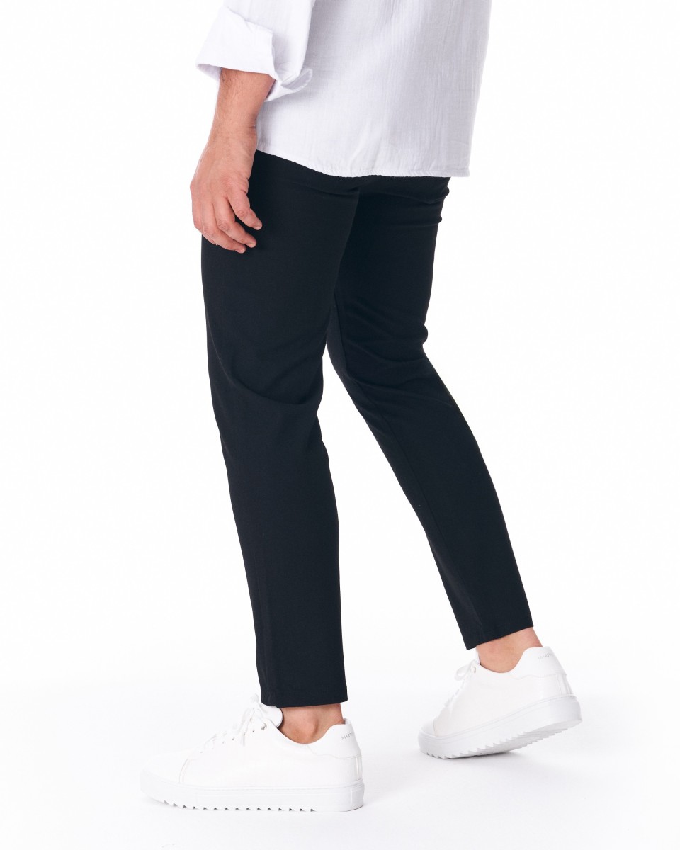 Men's Trousers Pants Light Fabric Black | Martin Valen 2