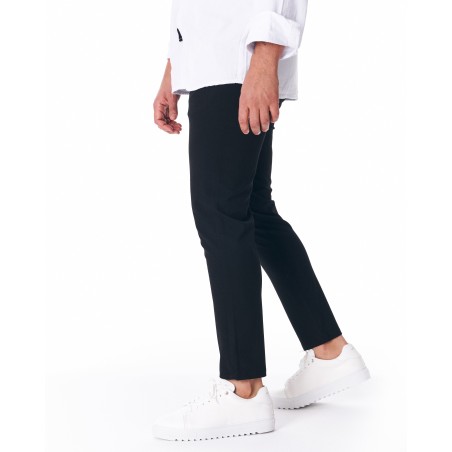 Men's Trousers Pants Light Fabric Black | Martin Valen