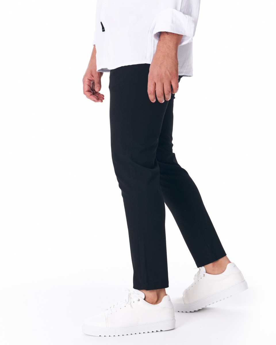 Men's Trousers Pants Light Fabric Black | Martin Valen