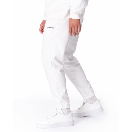 Herren Jogger mit Oversize Vorderfalten in Weiß | Martin Valen