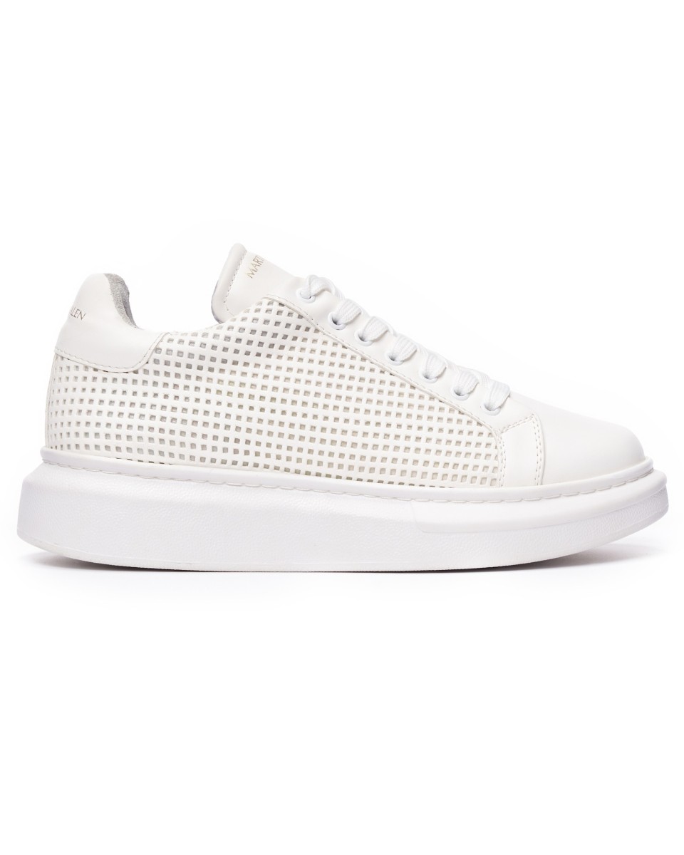 Zapatillas para Hombre de Malla Transpirables de Diseño en Blanco | Martin Valen