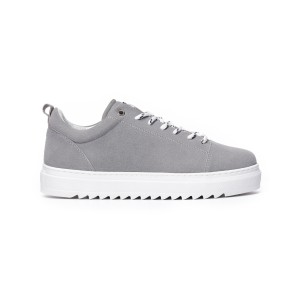 Herren Low Top Wildleder Sneakers Schuhe Grau | Martin Valen