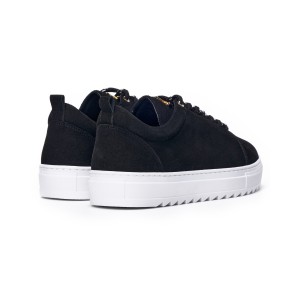 Baskets Basse Sneakers pour Hommes en Daim Noir | Martin Valen