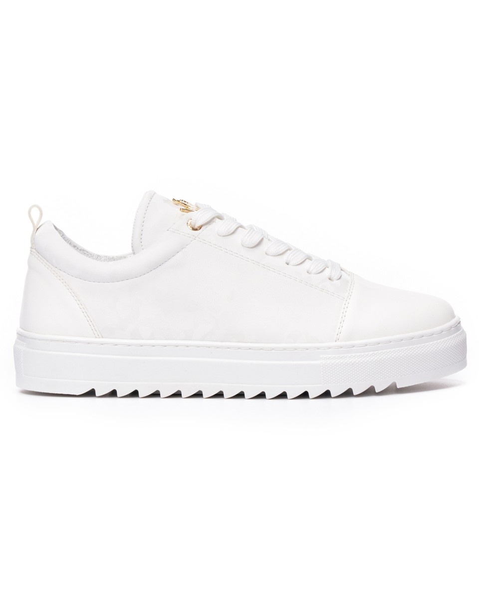 Hombre Bajo-Top Diseñador Coronado Sneakers Camuflaje-Blanco | Martin Valen